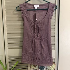 NWT LOFT Sleeveless Ruffle Top